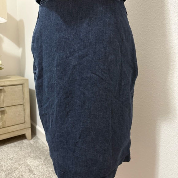 Toccin Navy Denim Sleeveless Popover Dress – Size 14 - Picture 3 of 11